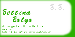 bettina bolyo business card
